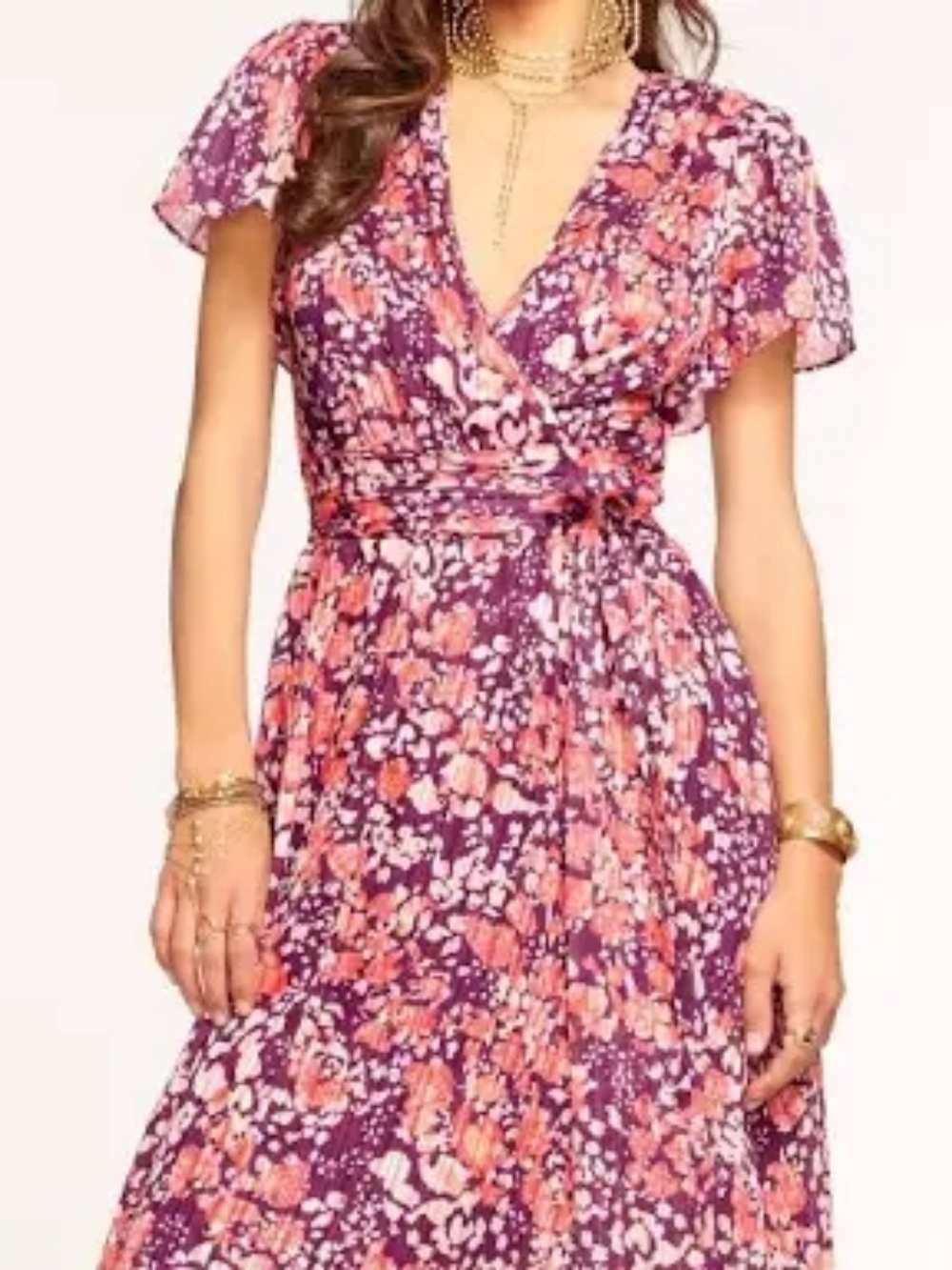 NEW! Ramy Brook Purple Floral Wrap DRESS!!